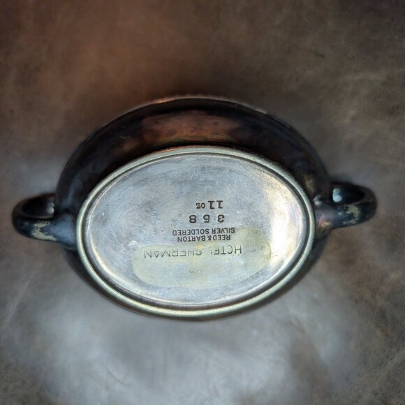 🏨 Vintage Reed & Barton Sugar Bowl – Hotel Sherman – Silver Soldered – 11 oz - Picture 4 of 4